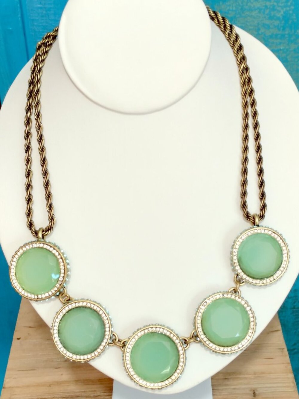 Banana Republic stone and crystal necklace